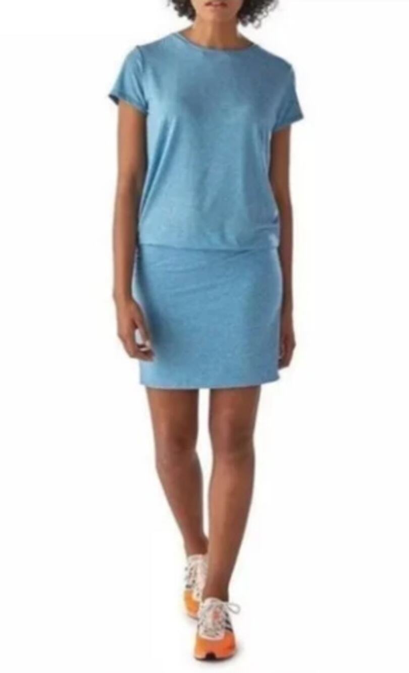 Patagonia Glorya Dress Blue Small Summer Travel Beach Tennis